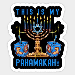 This is my Pajamakah Shirt Funny Jewish Pun Hanukah Sticker